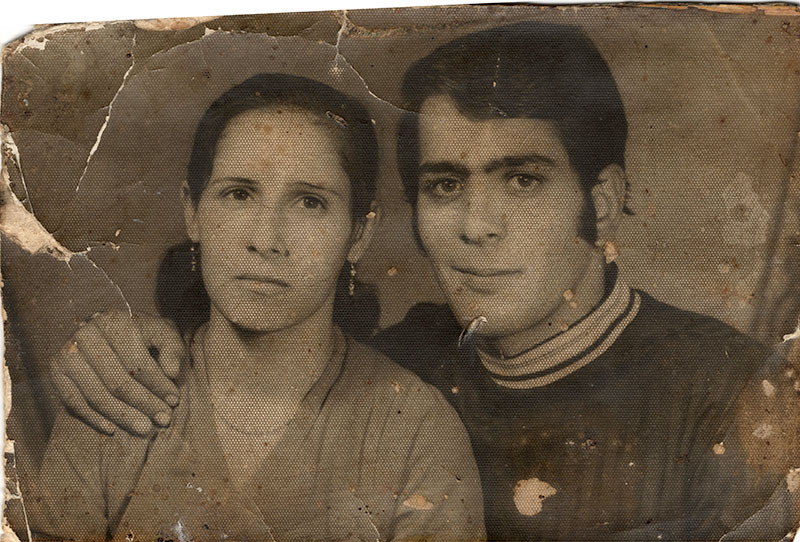 Old vintage photo needing restoration